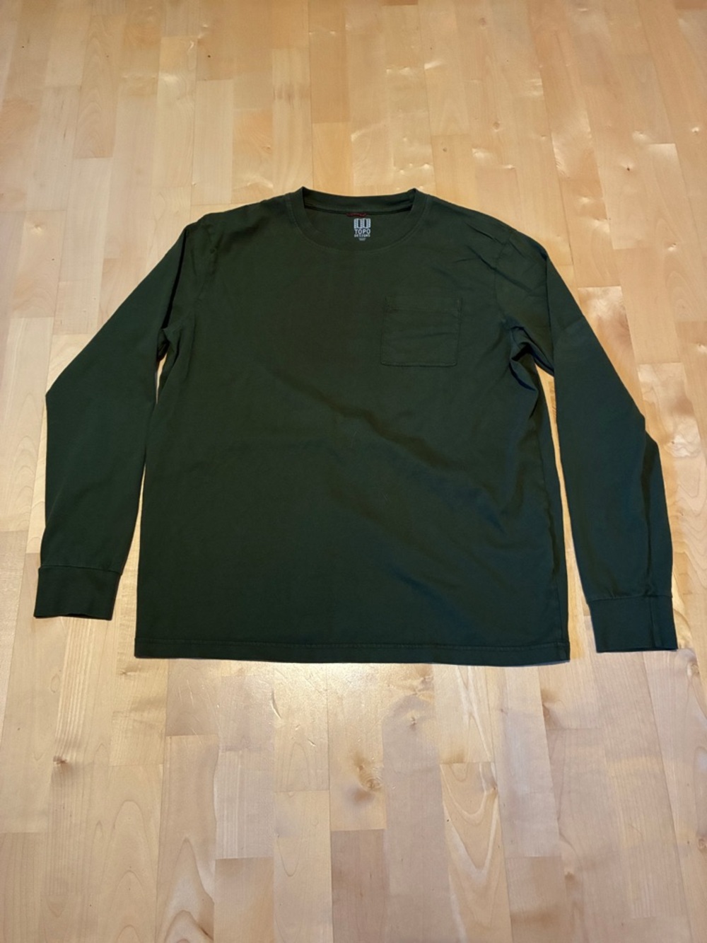 Topo Designs Men's Long-Sleeve Pocket Tee - Dark Olive Dirt Bag
